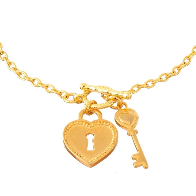 Valentine's Day Locked In Love Toggle Charm Bracelet - Image 2