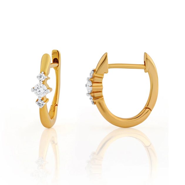 Aura Lab-Grown Diamond Hoop Earrings - Image 2
