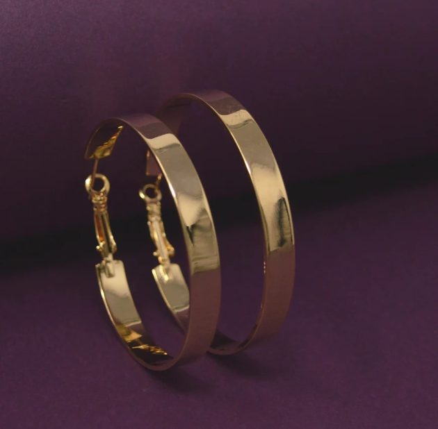 Golden Hoop Earring - Image 2