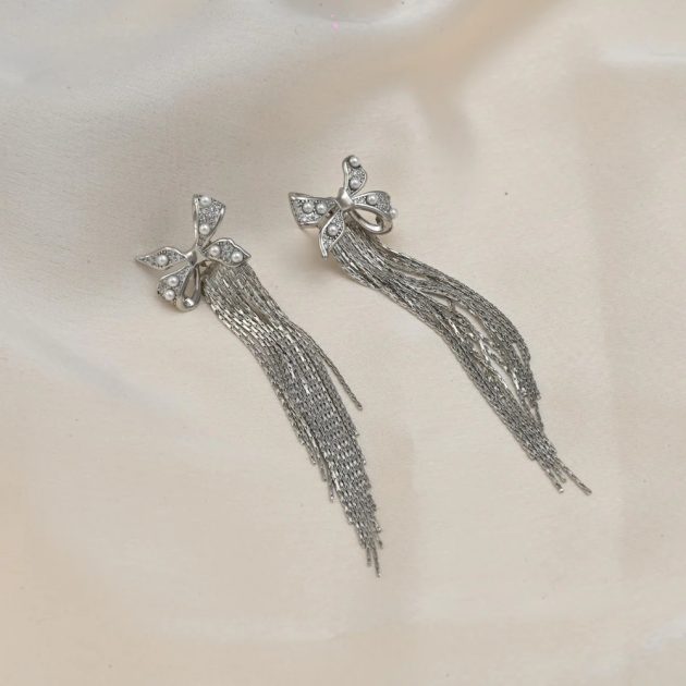 Bow Tie Dangler Earrings - Image 2